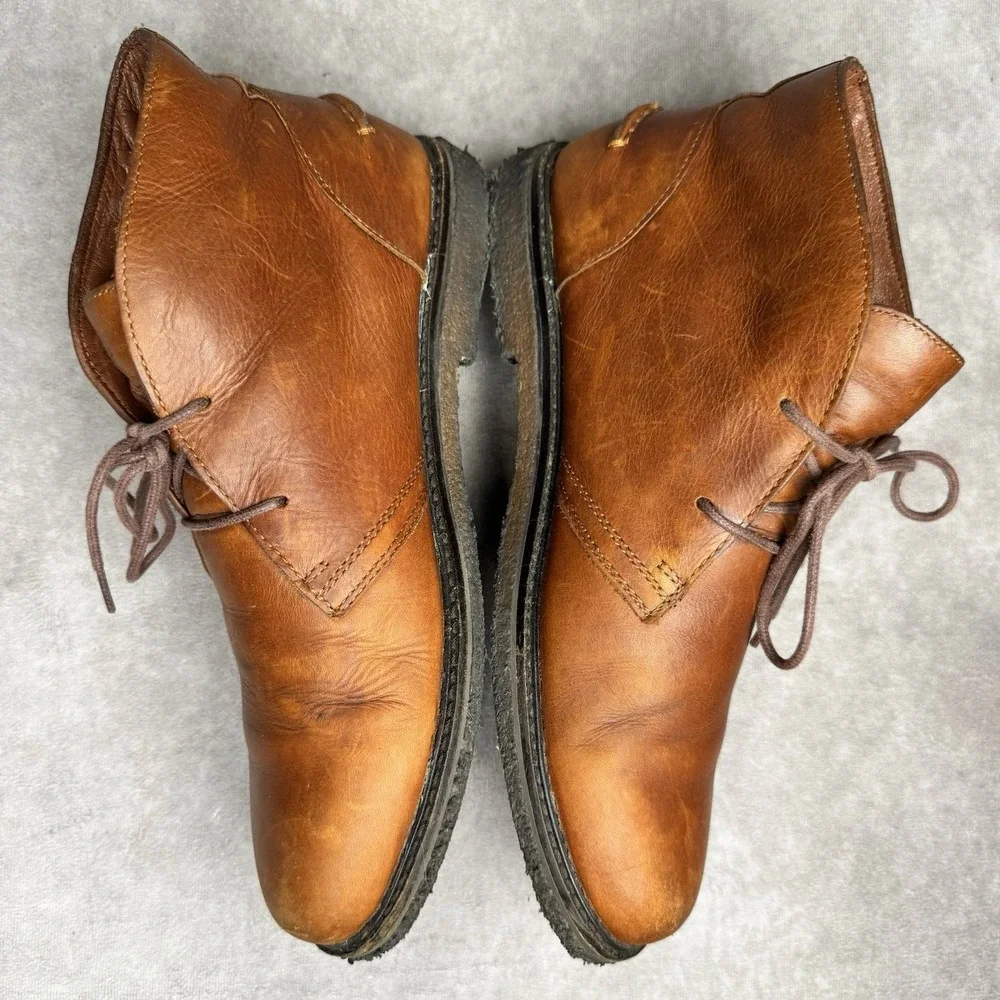 Polo Ralph Lauren Marlow-BO-CSL Men's Chukka Boots Leather Shoes Size 9D Brown